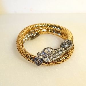 Betsey Johnson two tone snake bracelet